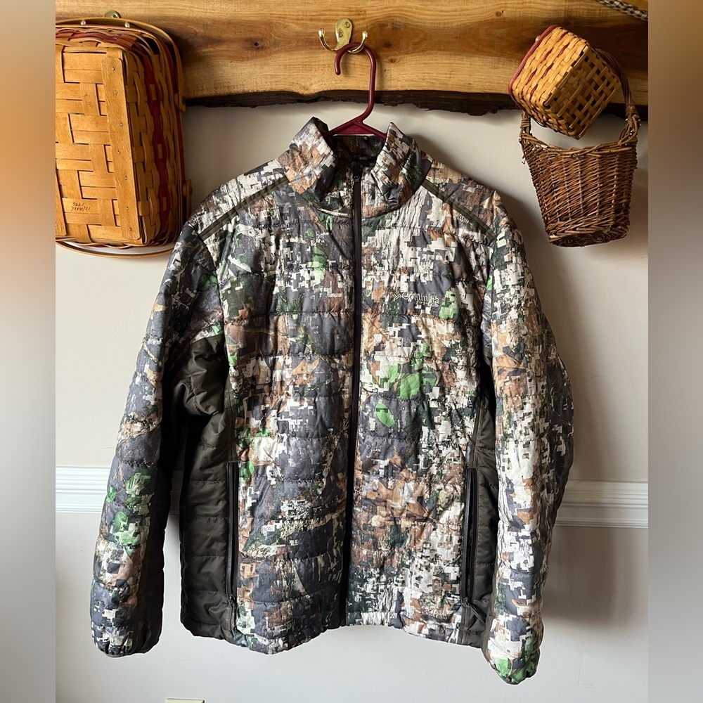 Columbia PHG Performance Hunting Gear Timberwolf Digital Camo Puffer Coat L
